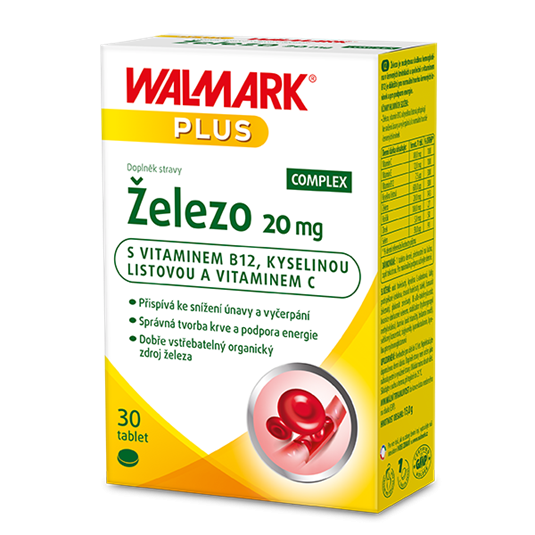 Železo Complex 20 mg 30 tablet Walmark