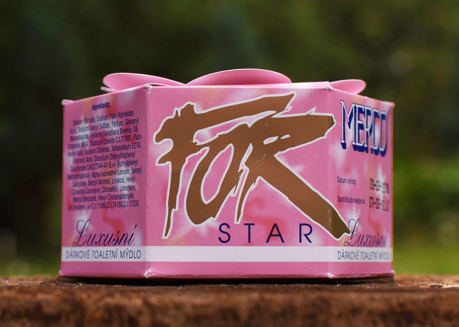 Mýdlo luxusní STAR růžové 115g For Merco
