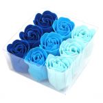 Sada 9 Mýdlových Květů - Modré Růže AWGifts