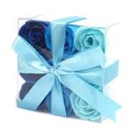 Sada 9 Mýdlových Květů - Modré Růže