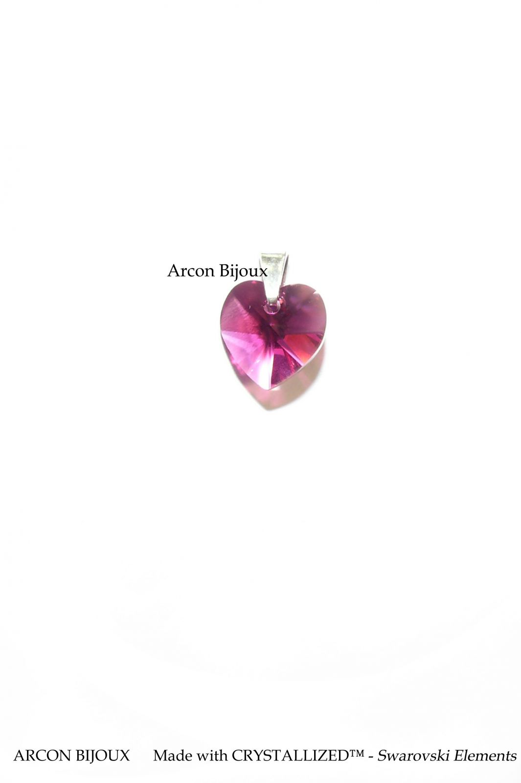 Swarovski srdce - fuchsia ARCON BIJOUX