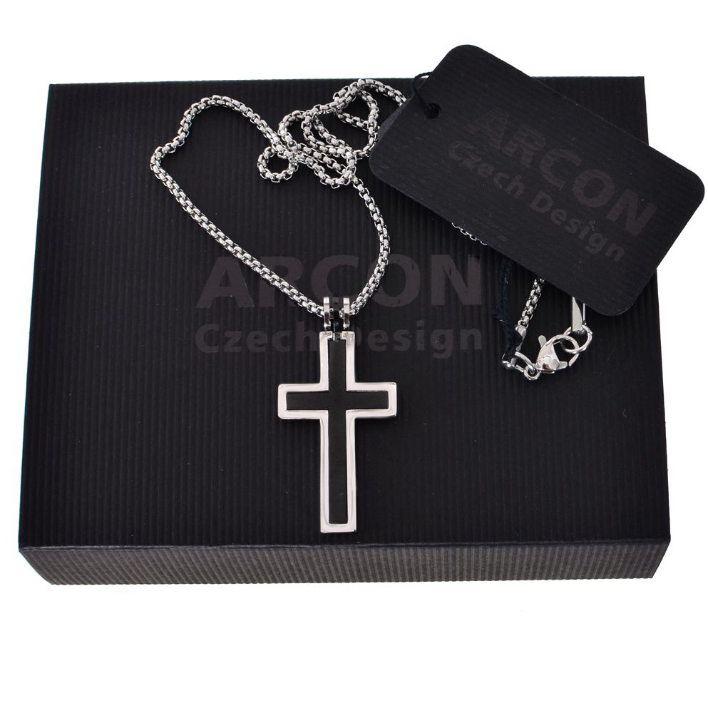 Pánský kříž z chirurgické oceli CHOH/304 Arcon bijoux