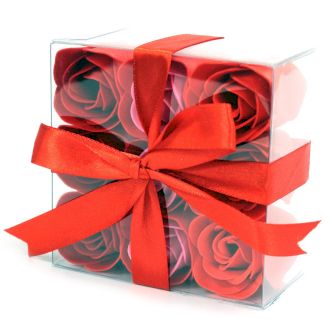 Sada 9 Mýdlových květů - Červené růže AWGifts
