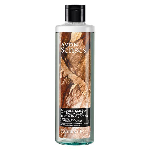 Sprchový gel na tělo a vlasy s vůní grapefruitu a cedrového dřeva 250 ml Avon